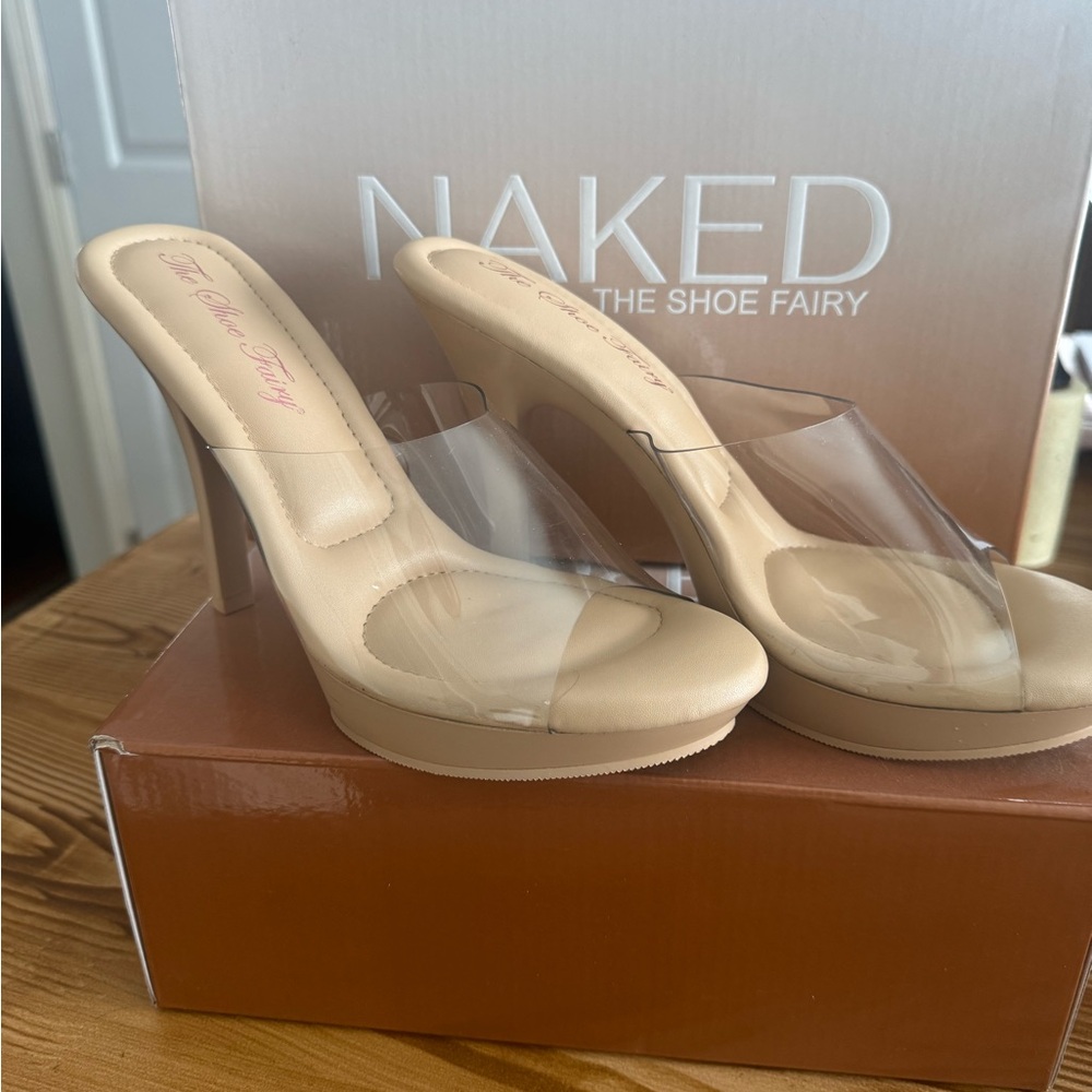 The Shoe Fairy Naked Collection, Size 7 with Heel Good Ball cushions FREE